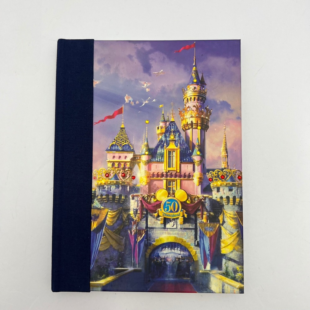 Disney Castle Bejewelled Journal 50th Anniversary Disneyland Blue Navy Notebook